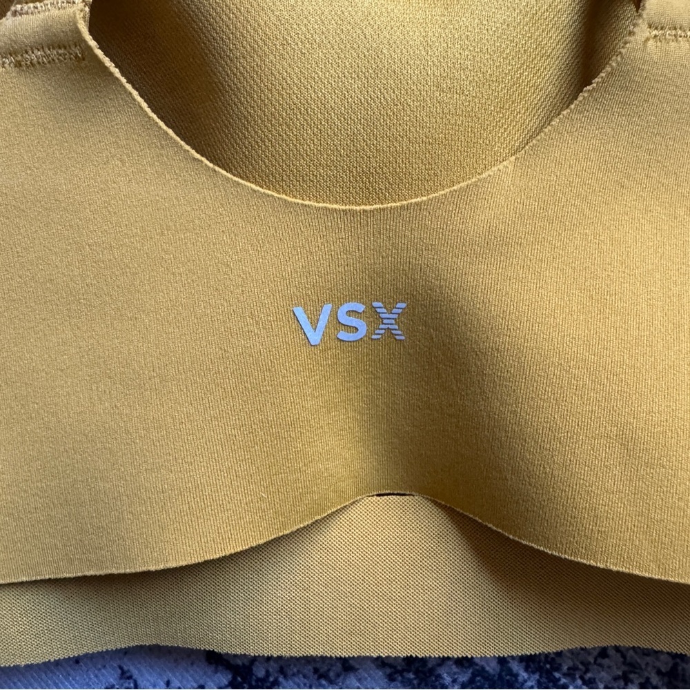 Victorias Secret VSX Elevate Strappy-Comfort Sports Bra - Extra Small - Gold - Picture 5 of 9